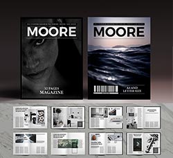 indesign模板－商业杂志(32页/旅游类)：Moore Magazine Indesign Template
